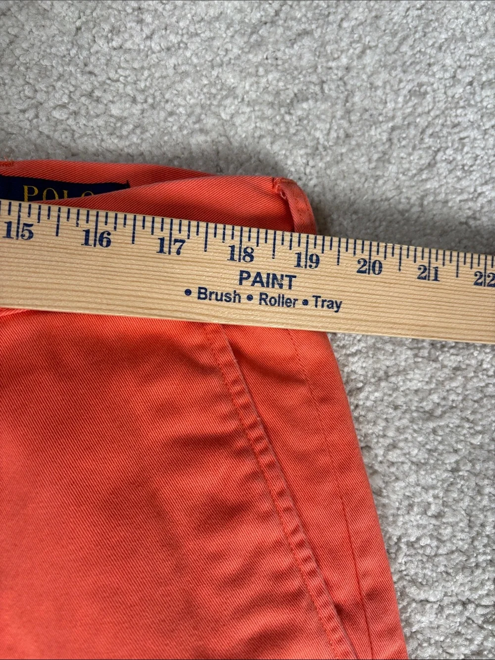 Polo Ralph Lauren Chino Classic 9” Shorts Golf Travel Preppy Orange Mens Size 38